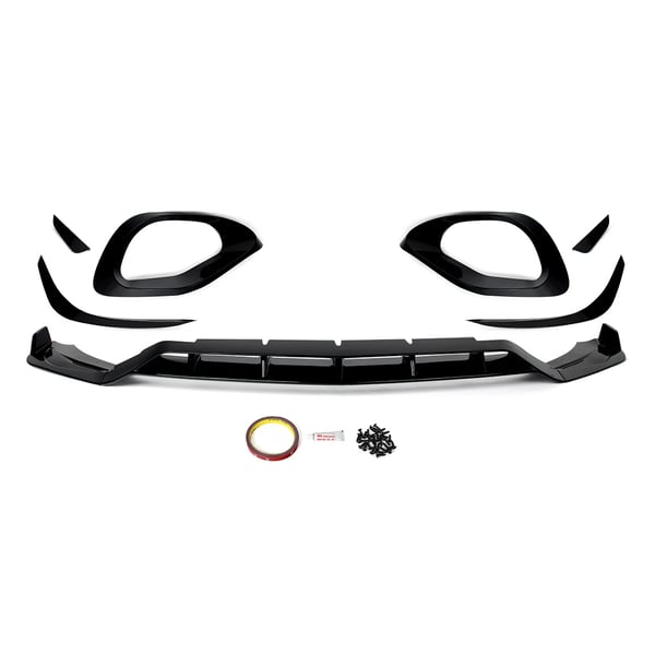 Bil Front Bumper Lip Spoiler, Sport Design, Direkte Erstatning, et sæt