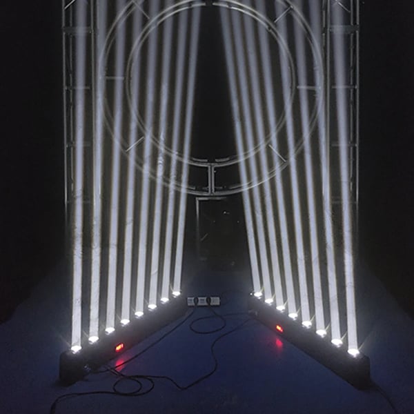 Bevægelseshovedlys, RGBW LED, DMX Kontrol,EU stik, sort
