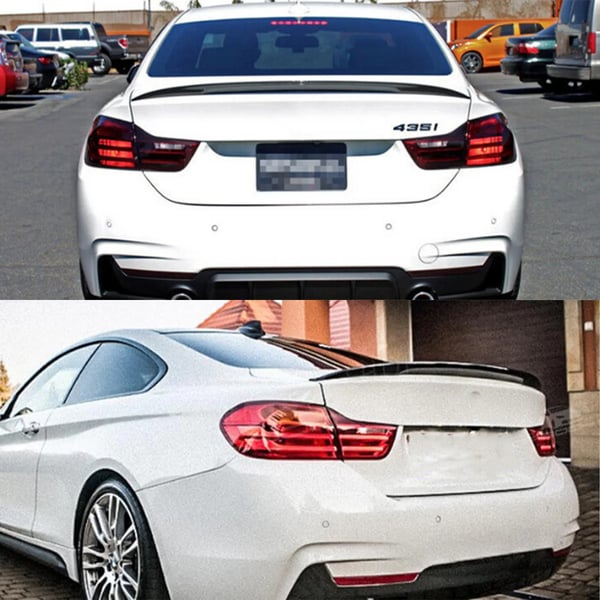 Bagspoiler, Højkvalitets ABS Materiale, Passer til BMW 4 Series Coupe,Glansende Sort