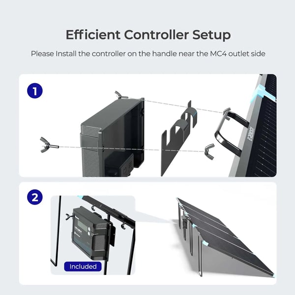Bærbar Solpanel, Foldbart Design, Vandtæt