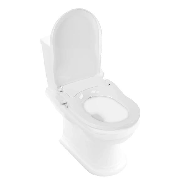 Smart Toilet Sæde, Dobbelt Dyse System, Ergonomisk Design,HVID