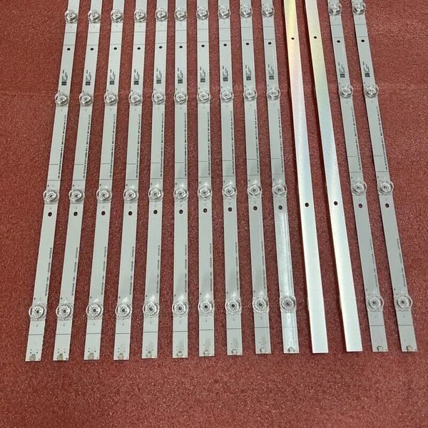 LED Baggrundsbelysningsstrimmel, Kompatibel med 75-tommer Skærme, Aluminium Materiale, 14 Stykker, Nem Installation, Forbedret Seeroplevelse