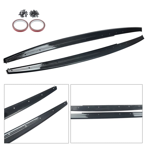 Side Skirts Forlængelsespanel, ABS Plast, 82,67" x 6,69" x 4,33", BMW 3 Serie Kompatibilitet, Direkte Erstatning, 2 Stykker