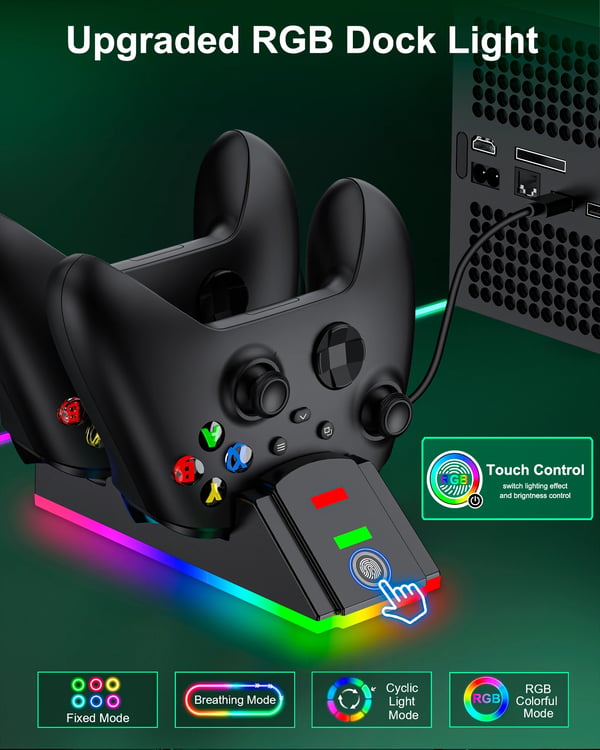 Batteripakke, genopladelig, kompatibel med Xbox-controllere,S08