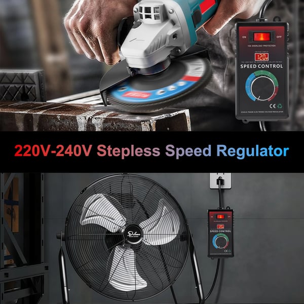 Hastighedsregulator, Spids effekt 4000 W, Overbelastningsbeskyttelse,EU