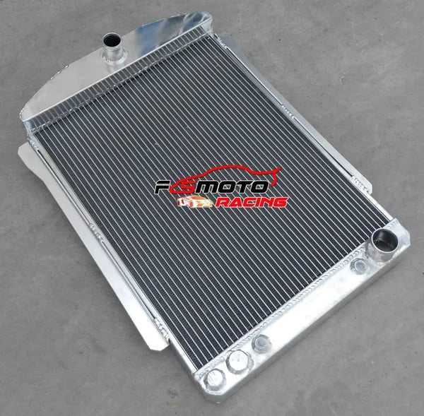 Radiator, Aluminium, Kerne Størrelse 17,3" x 21,2" x 2,2", Samlet Størrelse 20", Kompatibel med Chevy Bil Street Rod 1940-1941