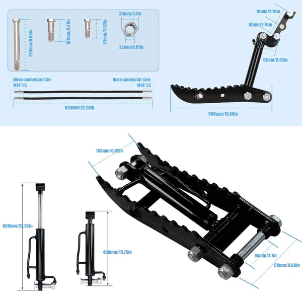 Hydraulisk tommelfinger, højstyrkestål, kompatibel med mini-gravemaskiner, forbedret greb, alsidig brug