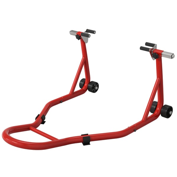 Motorcykelstand, Justerbart Støtte, Kraftig Design,Rød