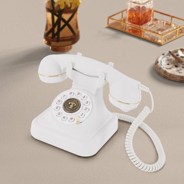 Vintage Telefon, Elegant Design, Klar Kommunikation,HVID