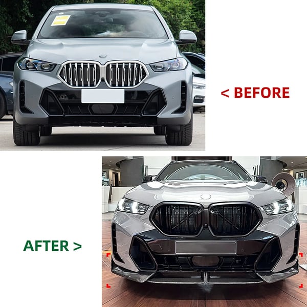 Front Nedre Bumper Spoiler, Kørekompatibilitet, Holdbart ABS Plastmateriale,Kulfiberlook
