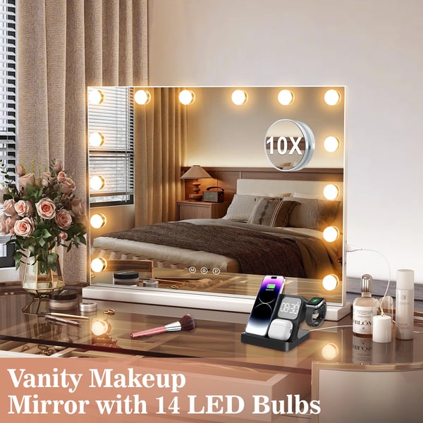 Makeup Spejl, LED Lys, Smart Touch Kontrol,HVID