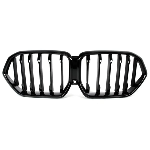 Bilens forreste kofangergrill, blank sort finish, holdbart ABS-plastik,Glansende Sort