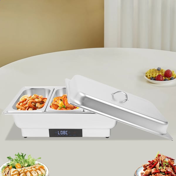 Chafing Dish, 3-komponentsdesign, Touch Screen-kontroll,Silver, 3, 9L