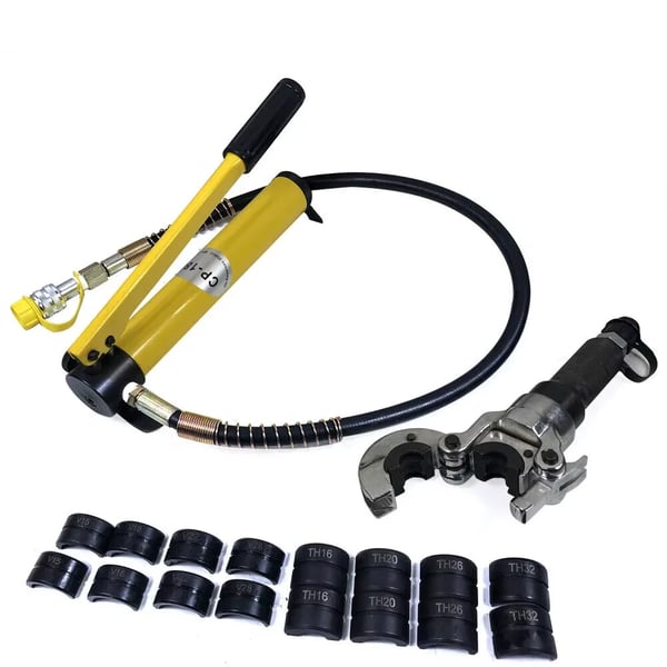 Hydrauliske Crimping Tænger, 6 Tons Kapacitet, Udskiftelige Døds,Gul