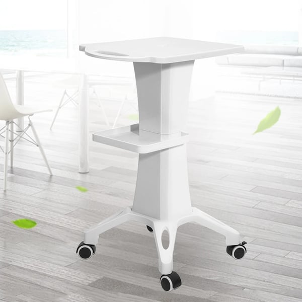 Skønhedsinstrumentvogn, Forstærket ABS-materiale, Maksimal belastning 50 kg, 2 hylder, Hyldemål 45 cm x 37 cm, Samling påkrævet