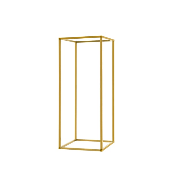 Metallblomsterställ, Elegant gyllene finish, Mångsidiga dekorationsalternativ, Lätt att montera