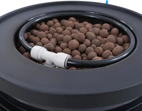 Hydroponisk Vækstsysten, 2 Plantere, 18,93L Kapacitet Hver, 12W Luftpumpe, Støjniveau 50dB, Dimensioner 30cm x 38cm