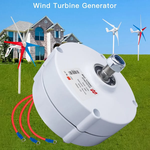 Permanent Magnet Generator, 100W effektudgang, 12V spænding,12V, 100W 12V, Enkelt aksel
