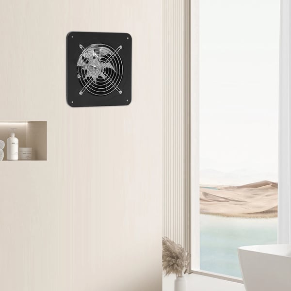 Afbudsventilator, kraftfuld 50W motor, stille drift 60-70dB, væg- eller vinduesmonteret