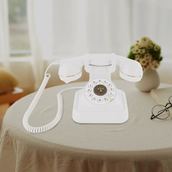 Vintage Telefon, Elegant Design, Klar Kommunikation,HVID