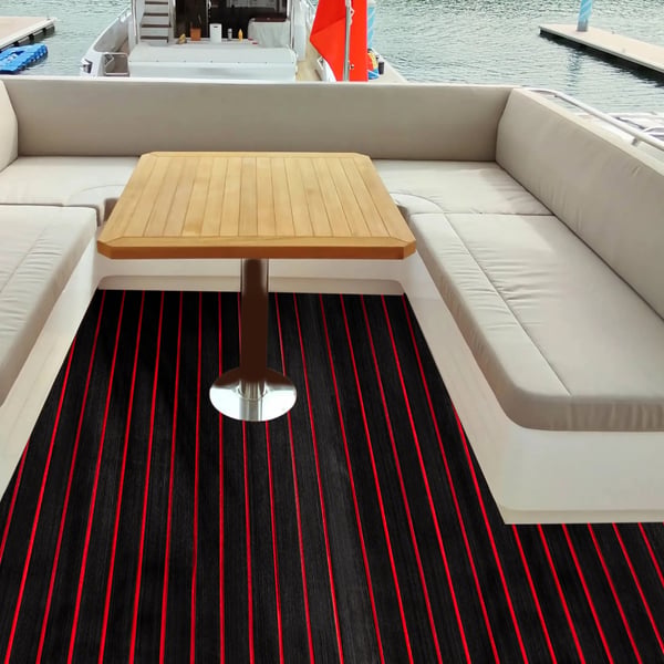Anti-Slip EVA Skum Pad, Holdbart Materiale, Moderne Æstetik,sort og rød