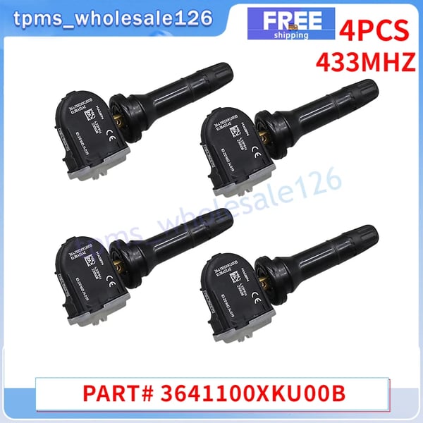 TPMS Dæktryksensor, Forprogrammeret, 433MHz Kompatibilitet,4PCS, H2 H7 H7L M6, Til Haval