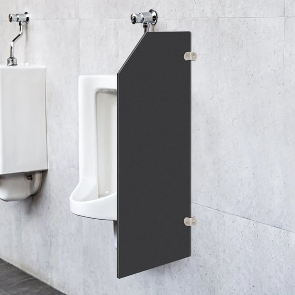 Urinal Skillevæg, Vandtæt, Brandhæmmende,sort