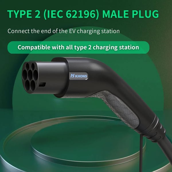 EV-ladekabel, Type 2-kompatibilitet, vandtæt design,22KW 32A 3Fase