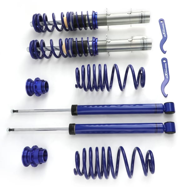 Coilover Kit, Foran Coilover Længde 370mm-540mm, Bageste Coilover Længde 410mm-650mm, Fjedersats Foran 8 kg/mm, Fjedersats Bag 6 kg/mm