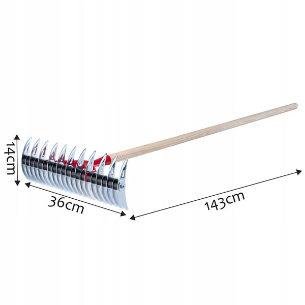 Luftningsredskab, Metal Konstruktion, 35 cm x 10 cm x 5 cm, Egnet til Løse Jorde, Dobbelt-Sidede Spidser, Anbefalet til Sæsonbrug