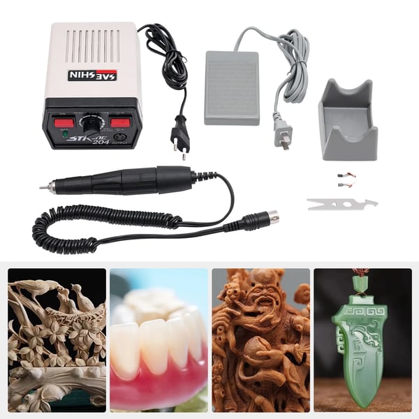 Elektrisk tandlæge slibemaskine, 65W, 35000 RPM,HVID