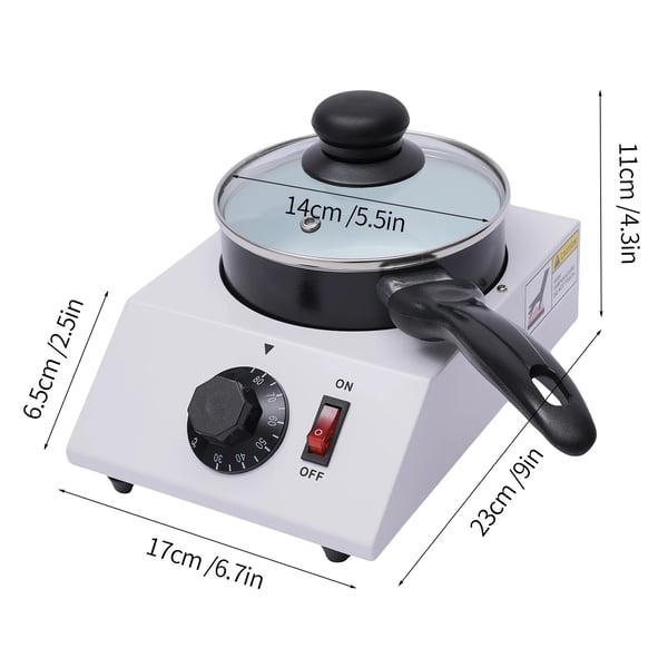 Chokolade Smeltetank, Non-Stick Gryde, Justerbar Opvarmning,HVID
