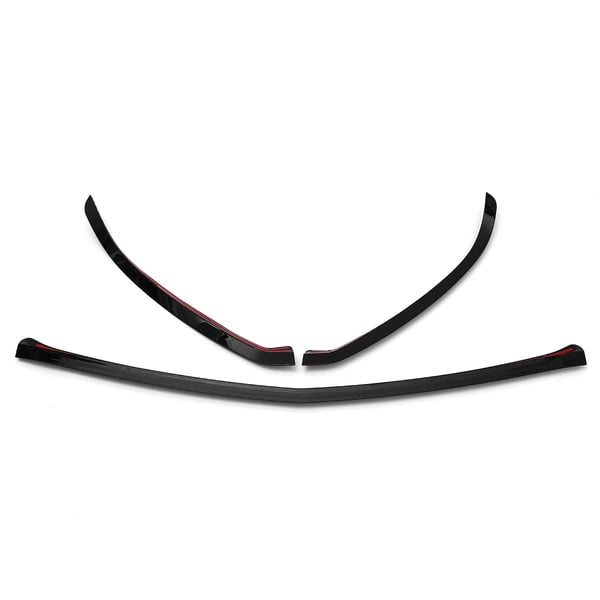 Front Nedre Bumper Lip Splitter, Holdbart Plastik, Nem Installation,Glansfuld Sort