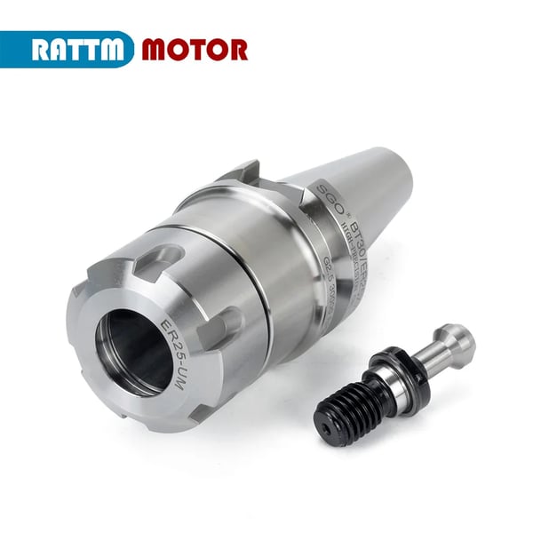Collet Chuck, Stålmateriale, 70 mm Længde, BT30 Kompatibilitet, 0,001 mm Nøjagtighed, ER25 Type