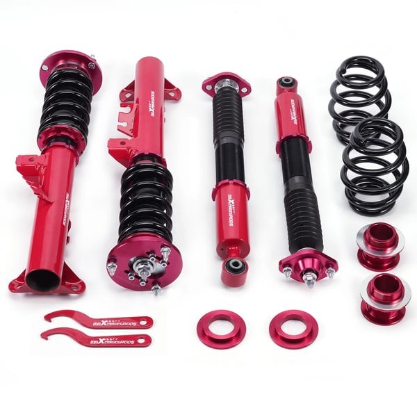 Coilover Stød Dæmper, Materiale: 55CrSi Stål, Vare Længde: 54 cm, Kompatibilitet: Til 3 Serie (E36) Køretøj, Justerbar Køre Højde: 1-3 tommer
