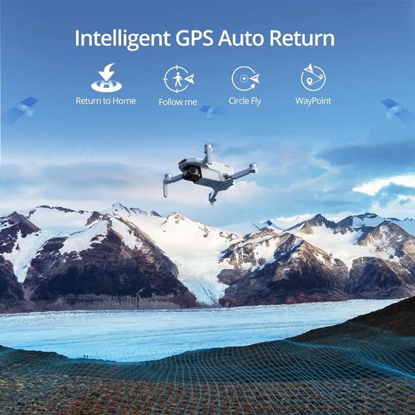4K GPS Drone, 29 Minutters Flyvetid, Begyndervenlig,2 batterier sæt