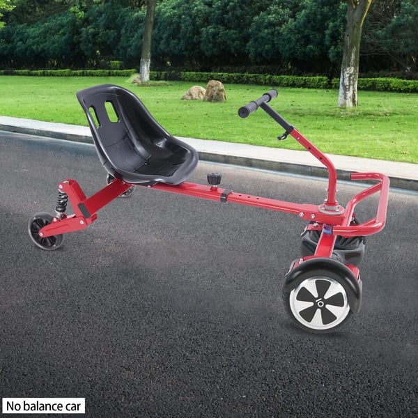 Scooter sædebeslag, justerbart design, forbedret stabilitet, rød