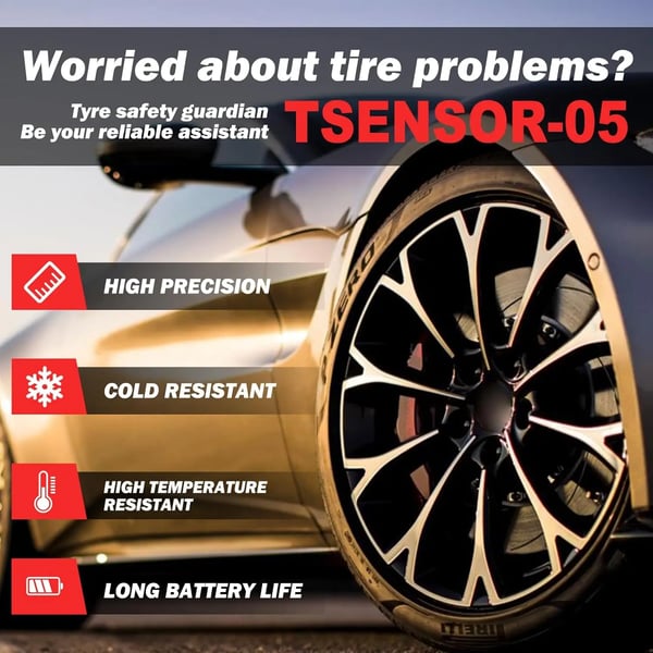 TPMS Sensor, 315MHz/433MHz Kompatibilitet, Høj Præcisionsydelse,4 stk Metal