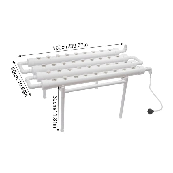Hydroponisk Vækstsystem, 36 Planteplaceringer, Pladsbesparende Design,HVID