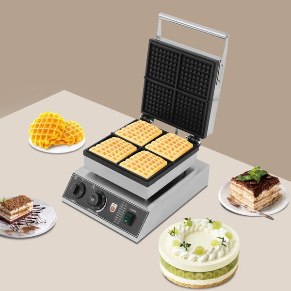 Vaffeljern, Non-stick belægning, Justerbar temperaturkontrol,4