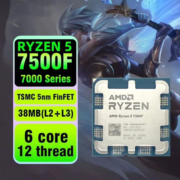 Processor, 6-Core, 5 GHz Basis Klokfrekvens, 12 Tråde, Socket AM5, PCIe 5.0