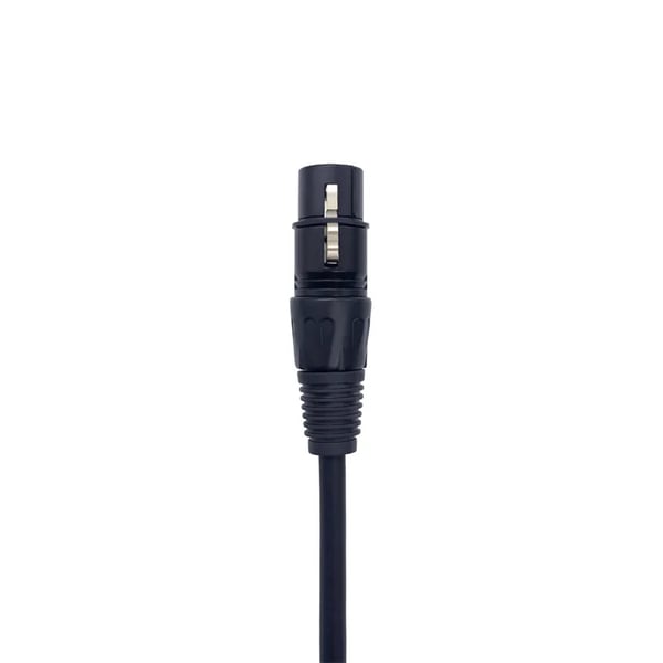 DMX-kabel, 1 meter længde, 3-pins konfiguration, kompatibel med scenelysstyringssystemer, skærmet kabel, CE- og FCC-certificeret