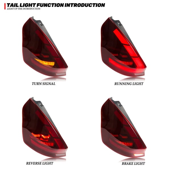 LED Baglygter, ABS Plastikhus, 35 Watt, 12V Spænding, 3400LM Lumen, Sekventiel Blinklys