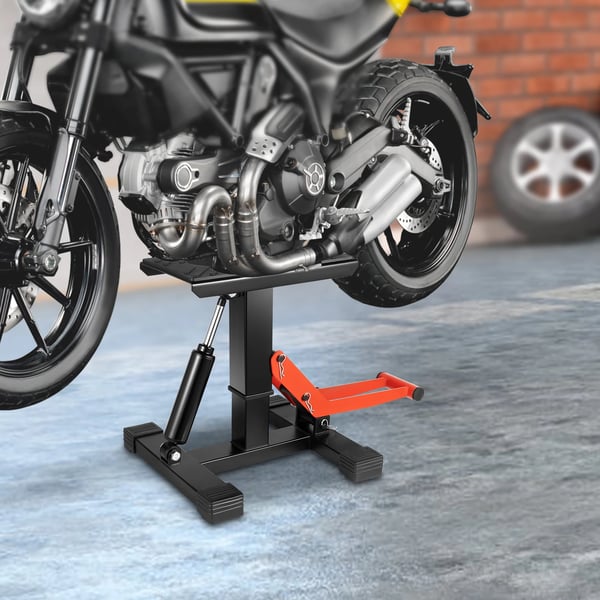 Motorcykellift, Justerbar Højde, Kraftig Konstruktion,Rød