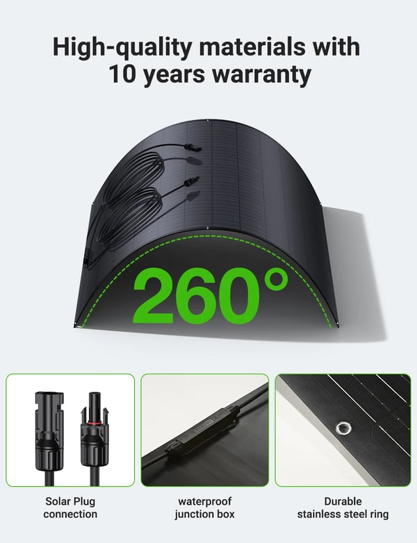 Solsystemet, Flexibla paneler, Hög effektivitet,240W * 2
