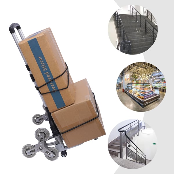 Trappeklatrer, 75 kg belastningsevne, sammenfoldeligt design,sort