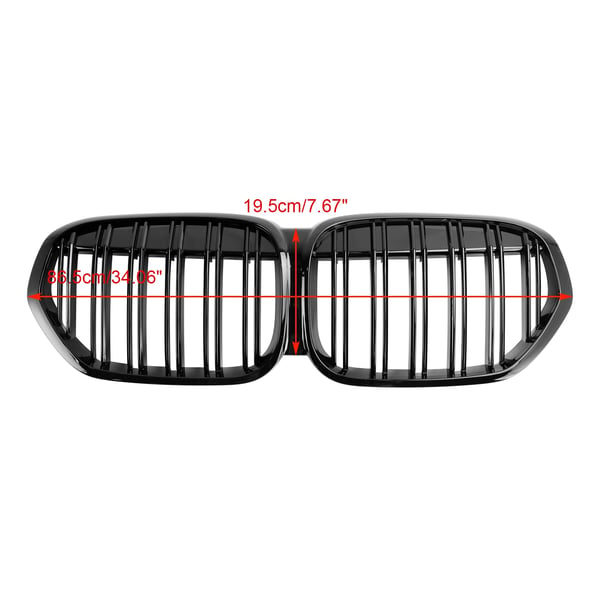 Frontgitter, holdbar ABS-plastik, kompatibilitet med BMW X1, nem installation