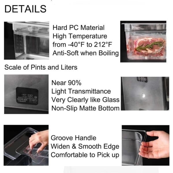 Sous Vide Beholder, 25L Kapacitet, BPA-Fri Design,25L