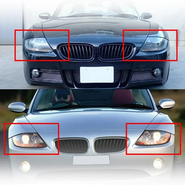 Ajovalon suojuksen linssi, kirkas linssi, suora vaihto, sopii BMW Z4 E85 2003-2008, kuten kuvassa