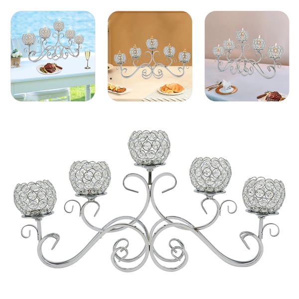 Ljusstake, Elegant Design, Hållbara Material,Silver